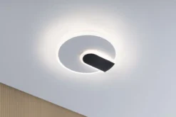 Paulmann 71169 LED Wandleuchte 2Form rund 24cm Weiß Schwarz 4000K 1210lm