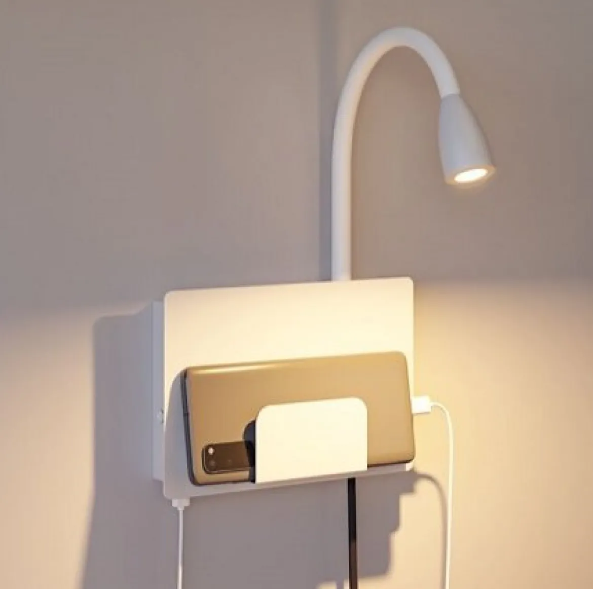 Paulmann 71100 LED Wandleuchte Halina USB C Weiss matt 2700K