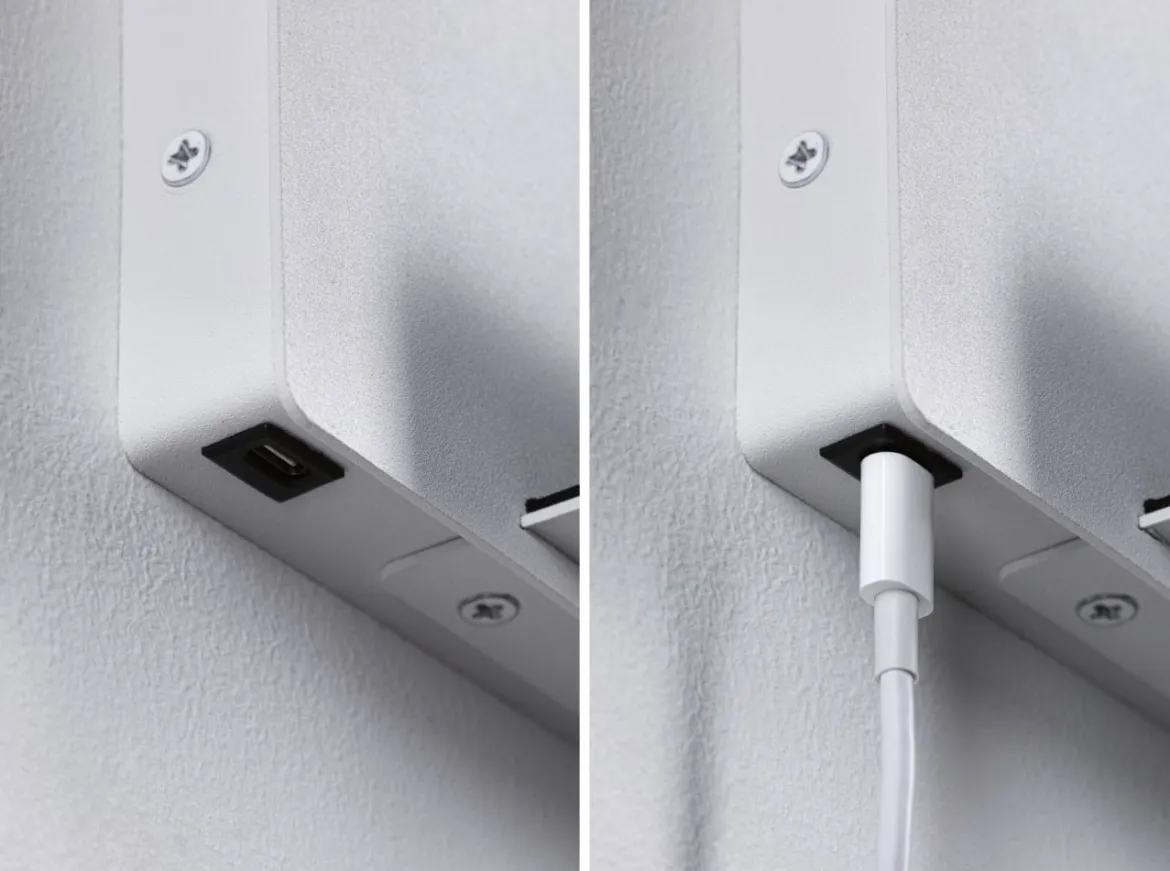Paulmann 71100 LED Wandleuchte Halina USB C Weiss matt 2700K