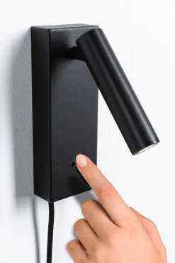 Paulmann 71109 LED Wandleuchte Hulda USB C Schwarz matt dimmbar 3000K