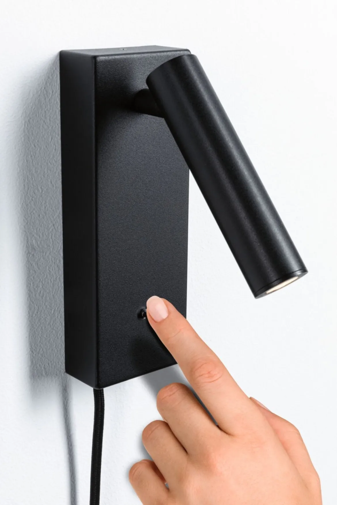 Paulmann 71109 LED Wandleuchte Hulda USB C Schwarz matt dimmbar 3000K