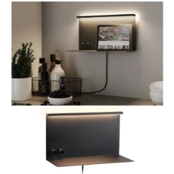 Paulmann 96773 LED Wandleuchte Jarina USB C Schwarz matt dimmbar
