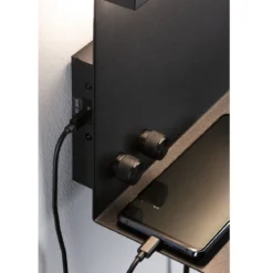 Paulmann 96773 LED Wandleuchte Jarina USB C Schwarz matt dimmbar