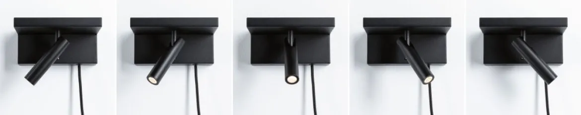 Paulmann 71107 LED Wandleuchte Jerik USB C 3000K 3-Step-Dim Schwarz