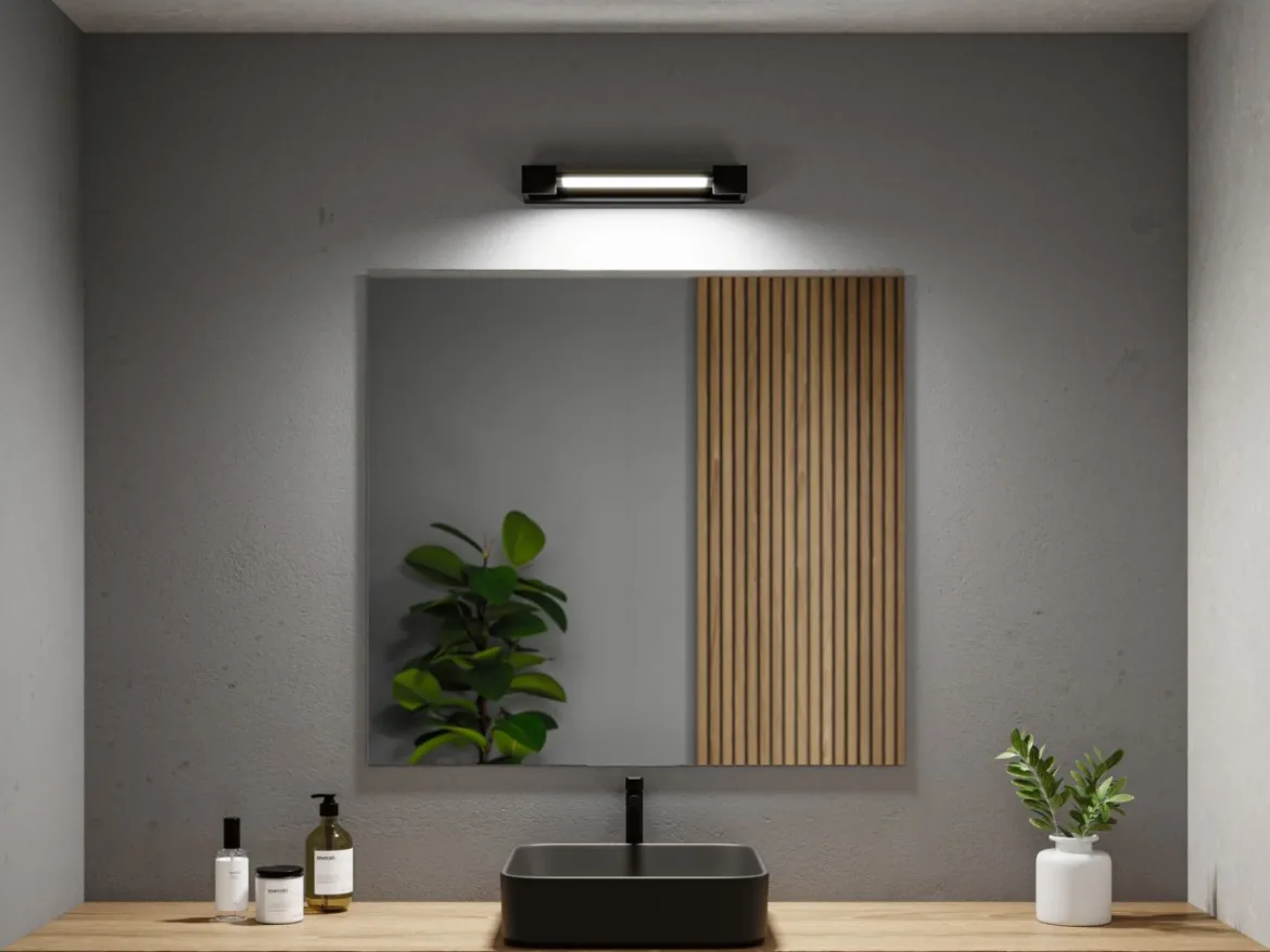 Paulmann 71204 LED Wandleuchte Lucille 400x100mm schwarz 2700K 3-Step Dim IP44