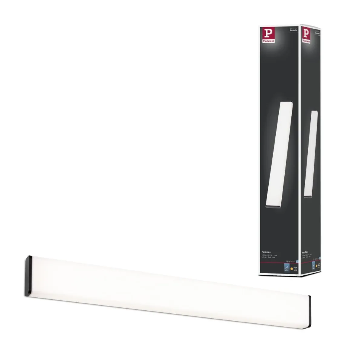 Paulmann 71208 LED Wandleuchte Nembus 60cm 3000K Schwarz IP44