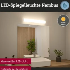 Paulmann 71208 LED Wandleuchte Nembus 60cm 3000K Schwarz IP44