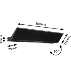 Paulmann 79505 LED Wandleuchte Ranva schwarz beweglich 3-Step-Dim