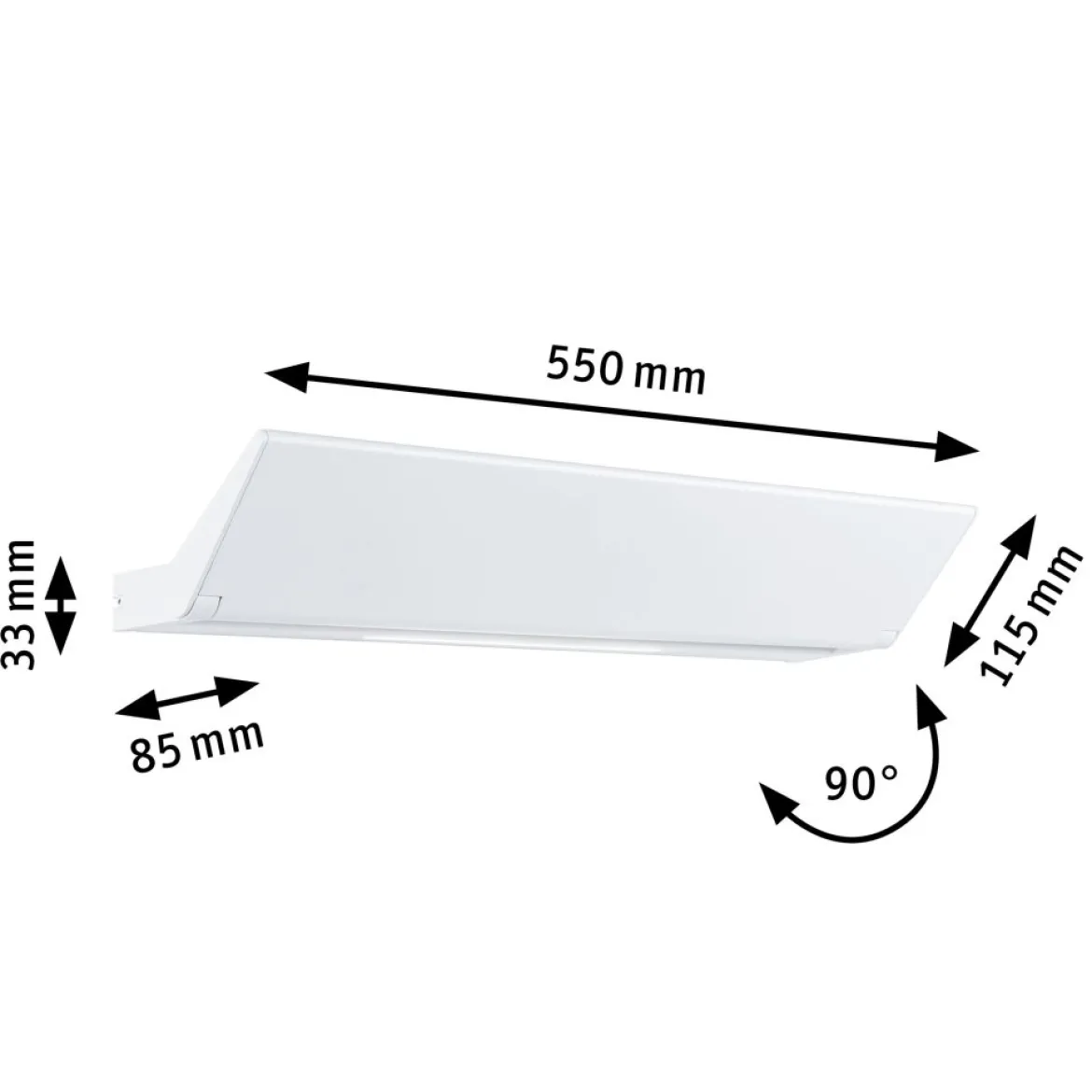 Paulmann 79506 LED Wandleuchte Ranva weiß beweglich 3-Step-Dim