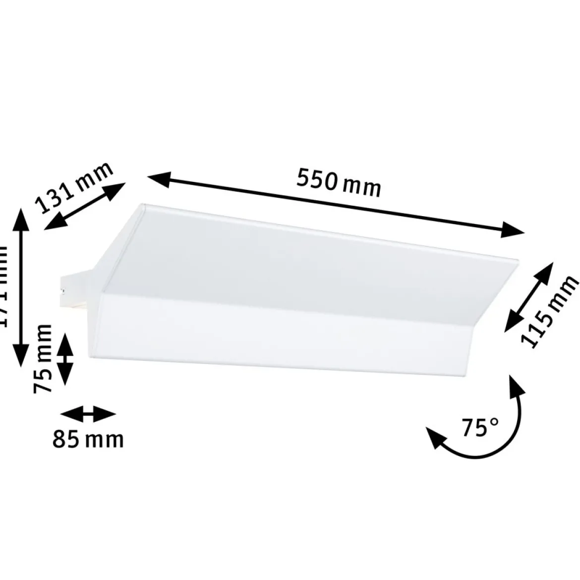 Paulmann 79512 LED Wandleuchte Smart Home Zigbee Stine weiß 55cm tunable white