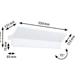 Paulmann 79510 LED Wandleuchte Stine weiß 55cm dimmbar 27000K