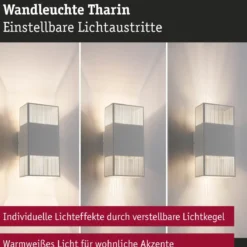 Paulmann 71252 LED Wandleuchte Tharin Weiß 3000K IP44