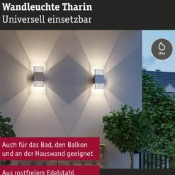 Paulmann 71253 LED Wandleuchte Tharin Silber 3000K IP44