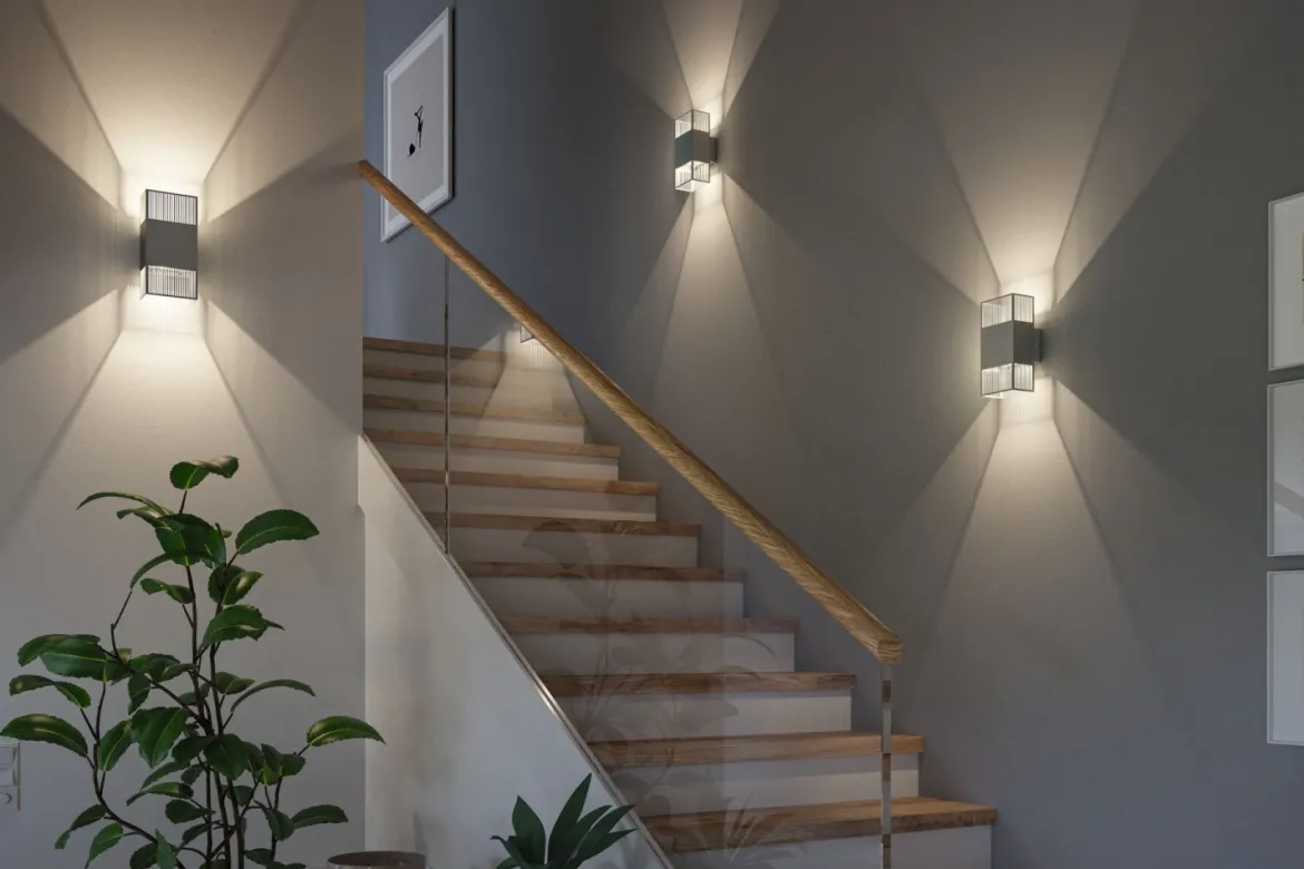 Paulmann 71253 LED Wandleuchte Tharin Silber 3000K IP44