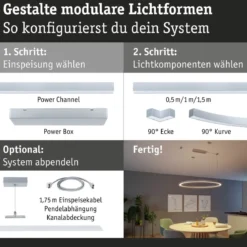 Paulmann 98179 Linion Einspeisung Power Box Zigbee 230/24V 180VA Chrom matt