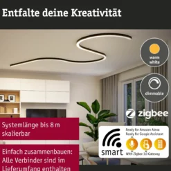 Paulmann 98181 Linion Einspeisung Power Channel Zigbee 230/24V 150VA 3000K schwarz 1m