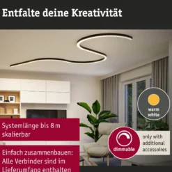Paulmann 98172 Linion Lichtkanal 90° Kurve 24V 3000K schwarz