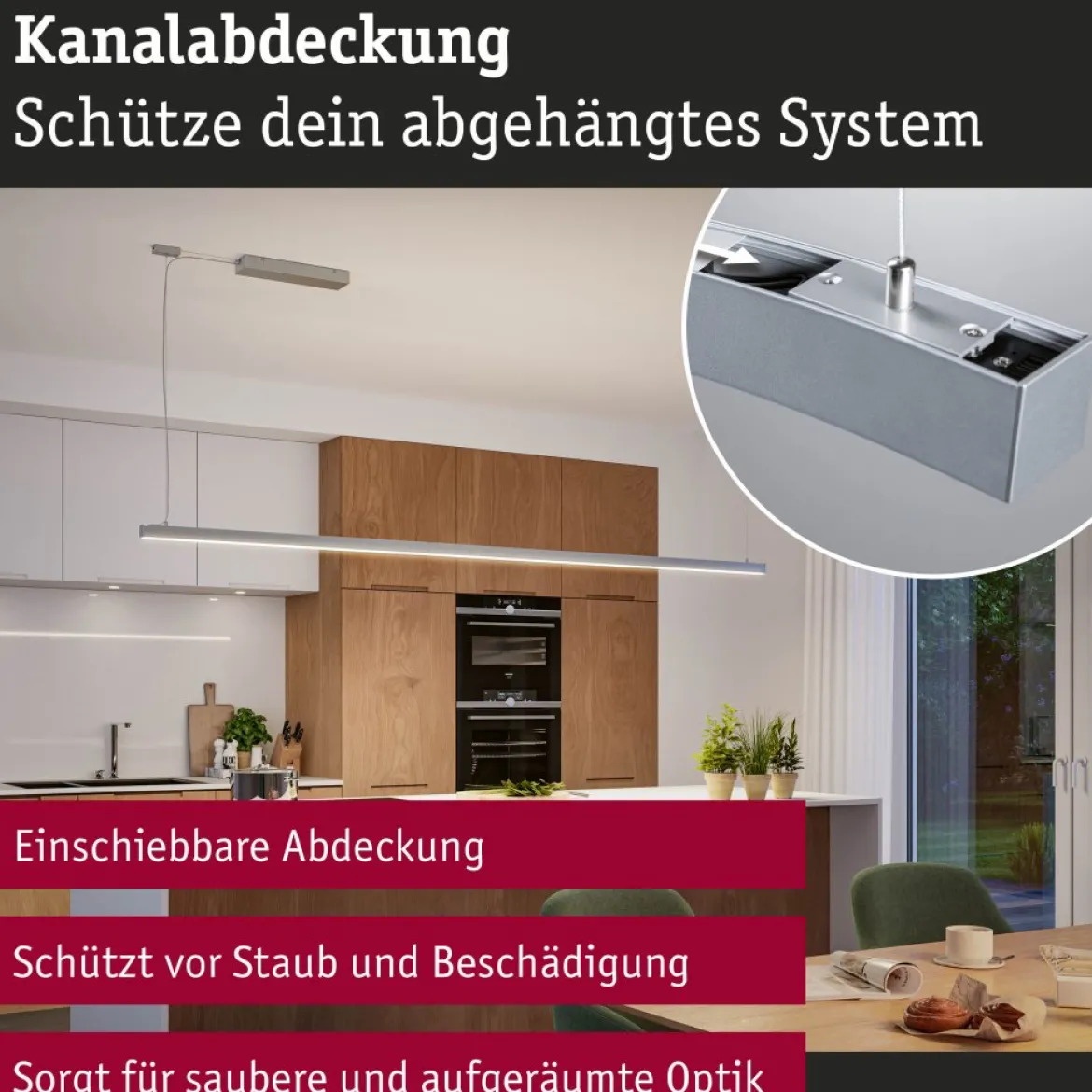 Paulmann 98209 Linion Zubehör Abdeckung Gerade weiß