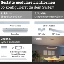 Paulmann 98228 Linion Zubehör Abdeckung Kurve weiß