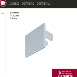 Paulmann 98625 Linion Zubehör Endkappe 2er-Set Chrom