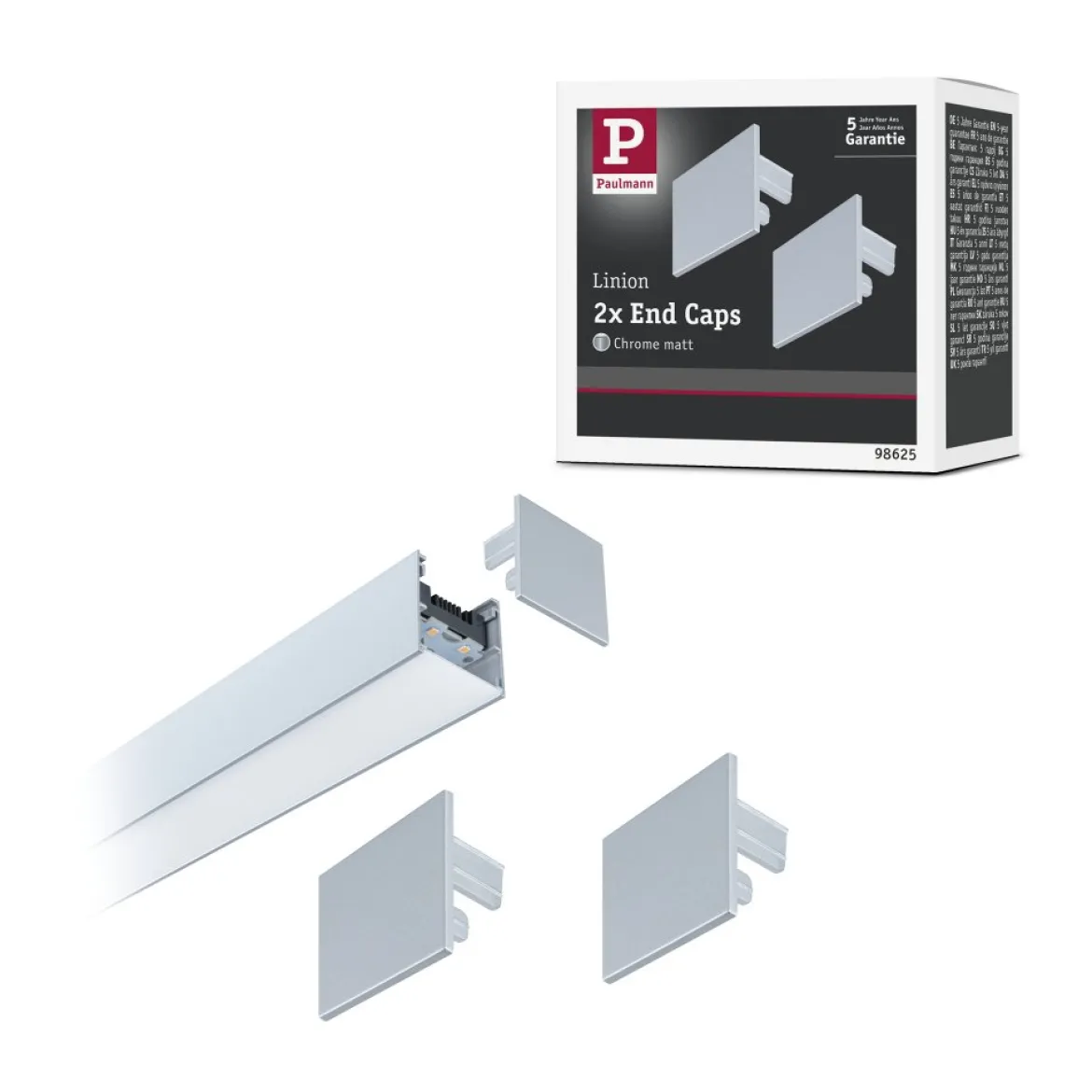 Paulmann 98625 Linion Zubehör Endkappe 2er-Set Chrom