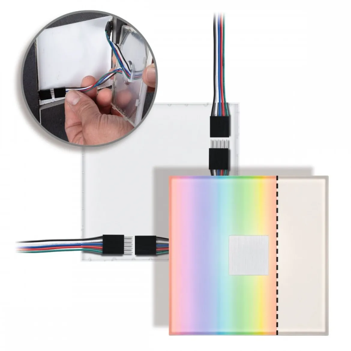 Paulmann 78421 LumiTiles Kabel Square RGBW 130cm 12V Schwarz