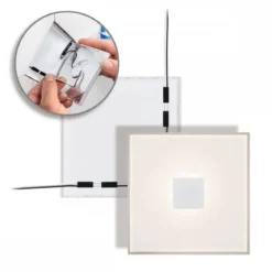 Paulmann 78400 LumiTiles LED Fliesen Square Einzelfliese 100x10mm IP44 2700K Weiß