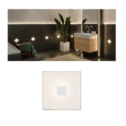 Paulmann 78400 LumiTiles LED Fliesen Square Einzelfliese 100x10mm IP44 2700K Weiß