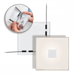 Paulmann 78401 LumiTiles LED Fliesen Square 2er-Basisset 100x10mm IP44 2700K Weiß