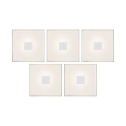 Paulmann 78402 LumiTiles LED Fliesen Square 5er-Basisset 100x10mm IP44 2700K Weiß