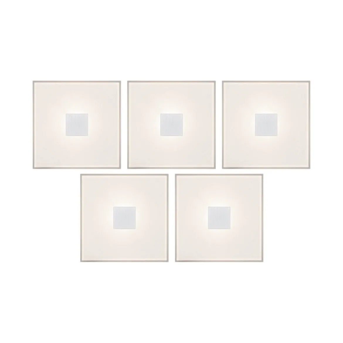 Paulmann 78402 LumiTiles LED Fliesen Square 5er-Basisset 100x10mm IP44 2700K Weiß