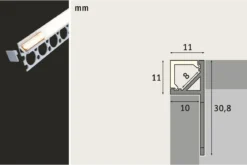 Paulmann 78410 LumiTiles LED Strip Profil Frame 2m Alu eloxiert Satin