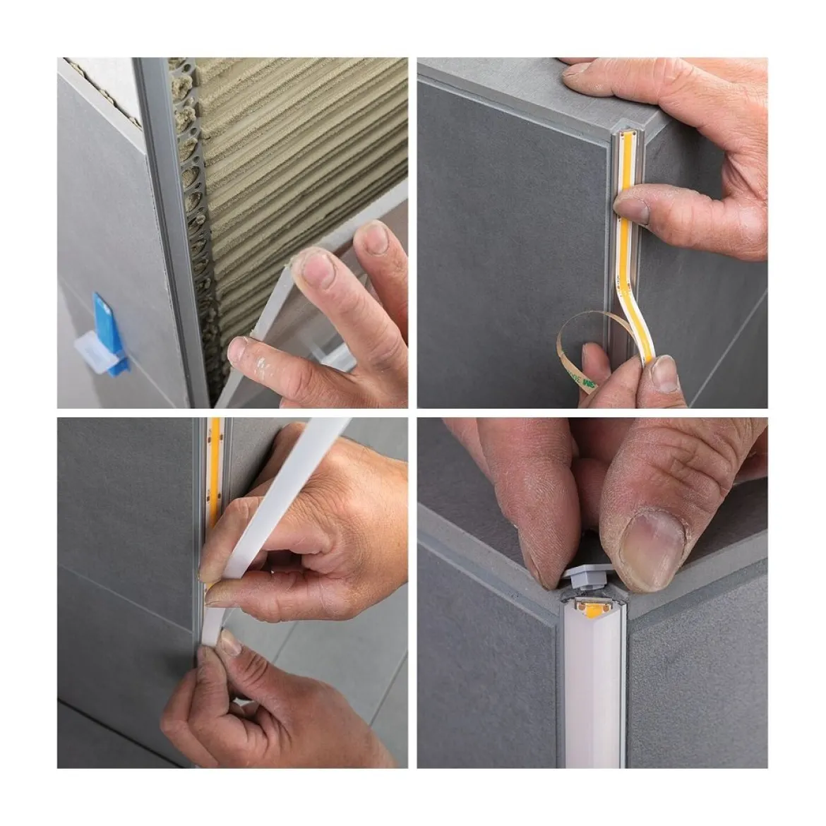 Paulmann 78411 LumiTiles LED Strip Profil Frame 1m Alu eloxiert Satin