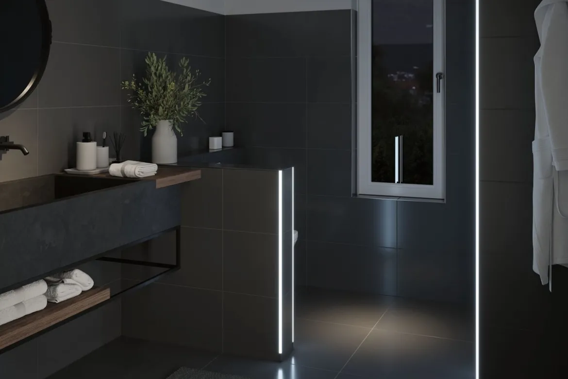 Paulmann 78411 LumiTiles LED Strip Profil Frame 1m Alu eloxiert Satin