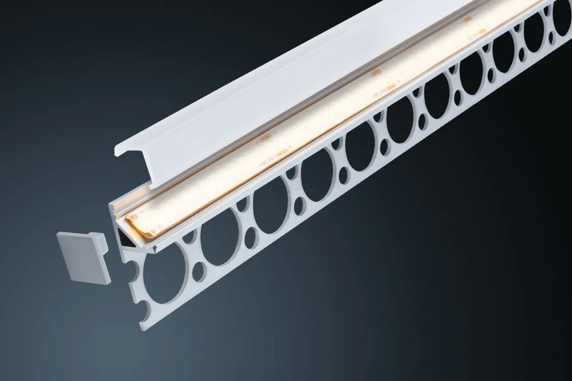 Paulmann 78411 LumiTiles LED Strip Profil Frame 1m Alu eloxiert Satin