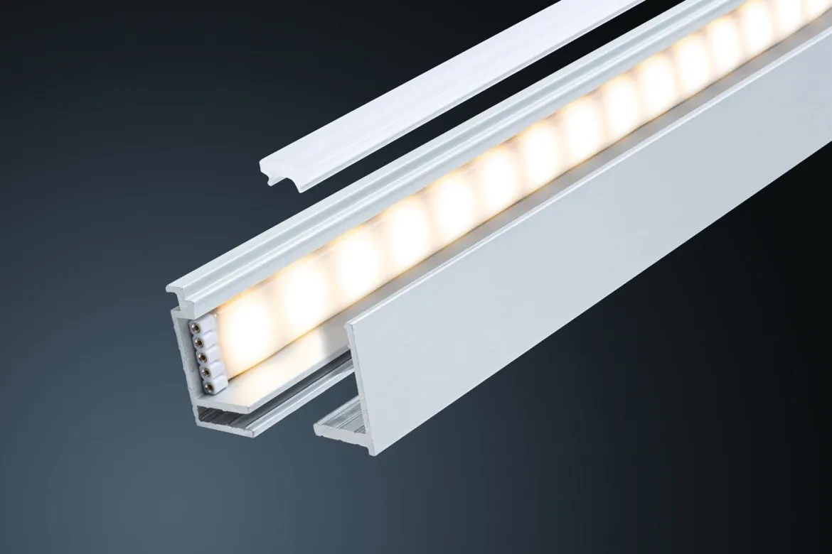 Paulmann 78405 LumiTiles LED Strip Aufbauprofil Top 2m Alu eloxiert Satin