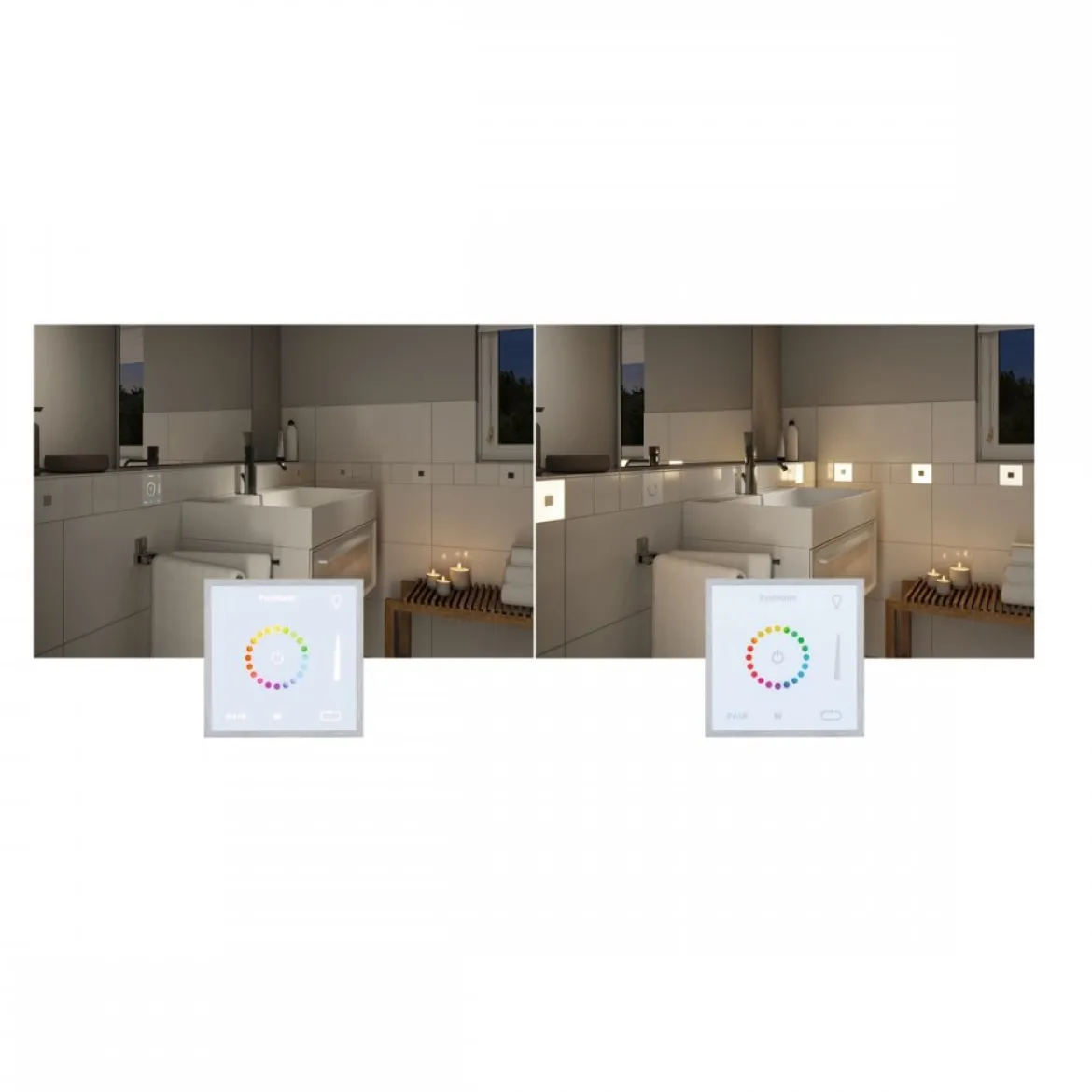 Paulmann 78423 LumiTiles Square Touch Modul IP44 100x11mm RGBW Weiß