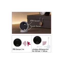 Paulmann 71226 MaxLED Basisset Sensor Wireless PIR Bewegugsmelder Touch Weiß Schwarz