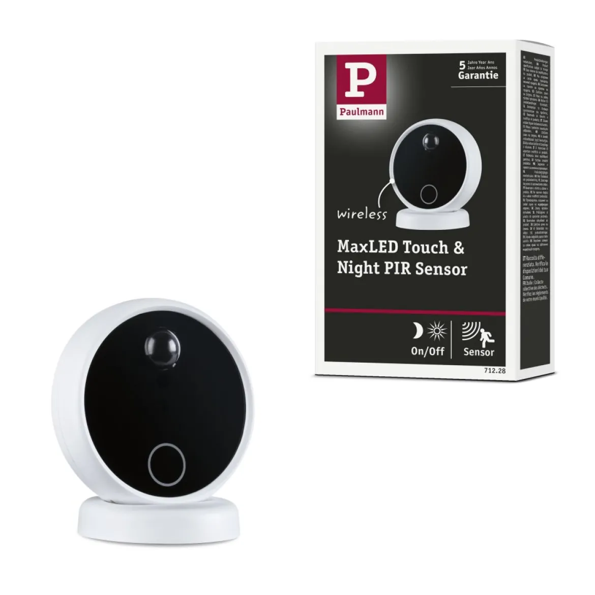 Paulmann 71228 MaxLED Erweiterung Sensor Wireless PIR & Touch Weiß Schwarz