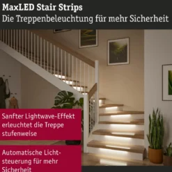Paulmann 71218 MaxLED Stair LED Strip Erweiterung 0,5m 2700K Weiß