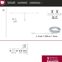 Paulmann 71220 MaxLED Stair LED Strip Erweiterung 1m 2700K Weiß