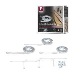 Paulmann 71221 MaxLED Stair LED Strip Erweiterung Set 3x1m 2700K Weiß