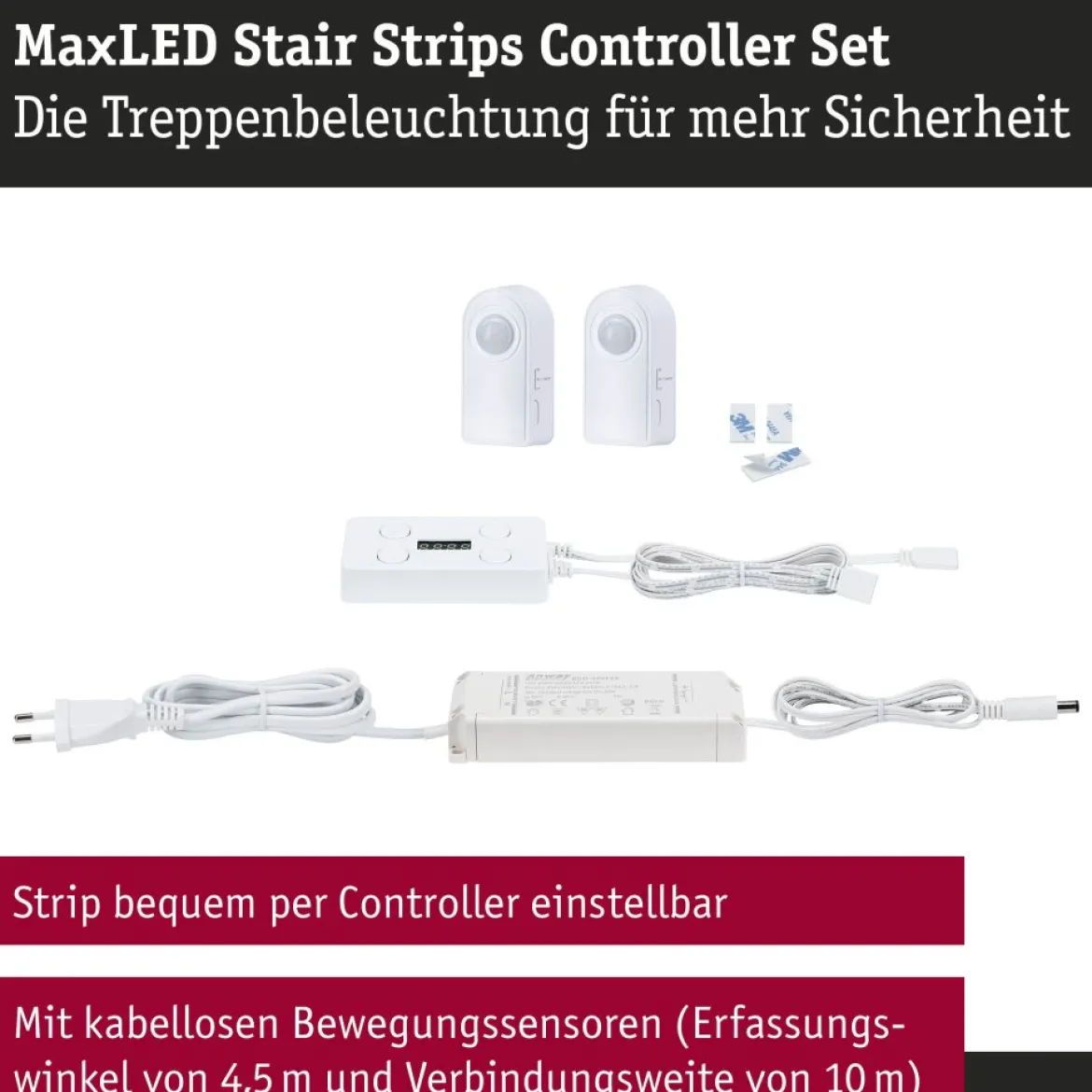 Paulmann 71222 MaxLED Stair LED Strip Erweiterung 5m 2700K Weiß