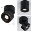 Paulmann No. 93371 Aufbauleuchte LED Spircle Schwarz matt 8W 3000K 36°