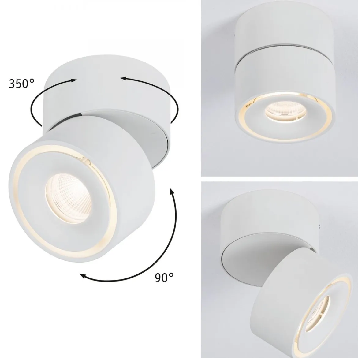 Paulmann No. 93373 Aufbauleuchte LED Spircle Weiß matt 8W 3000K 36°