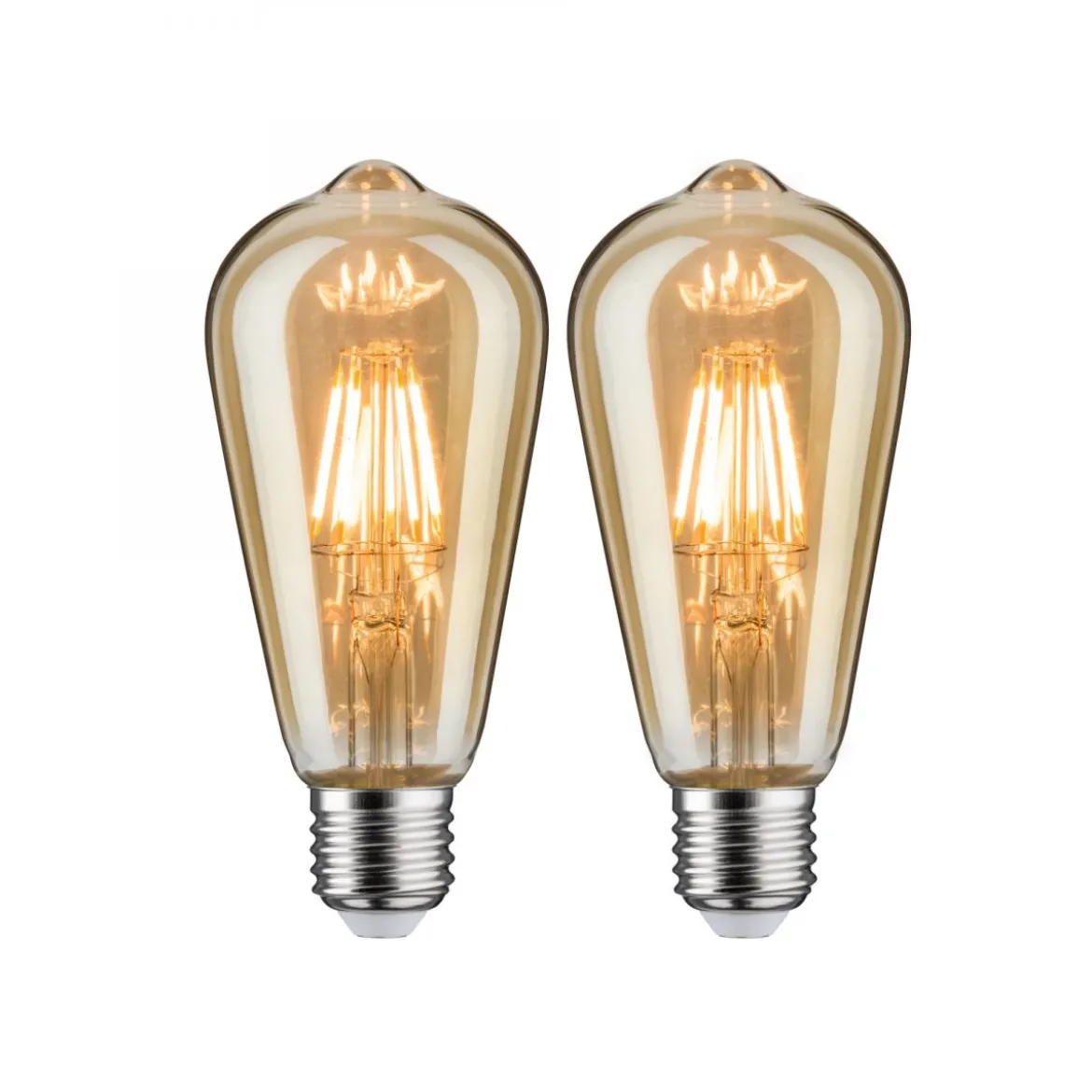 Paulmann No. 5066 Bundle 2xLED Kolben ST64 6,5 Watt E27 Goldlicht