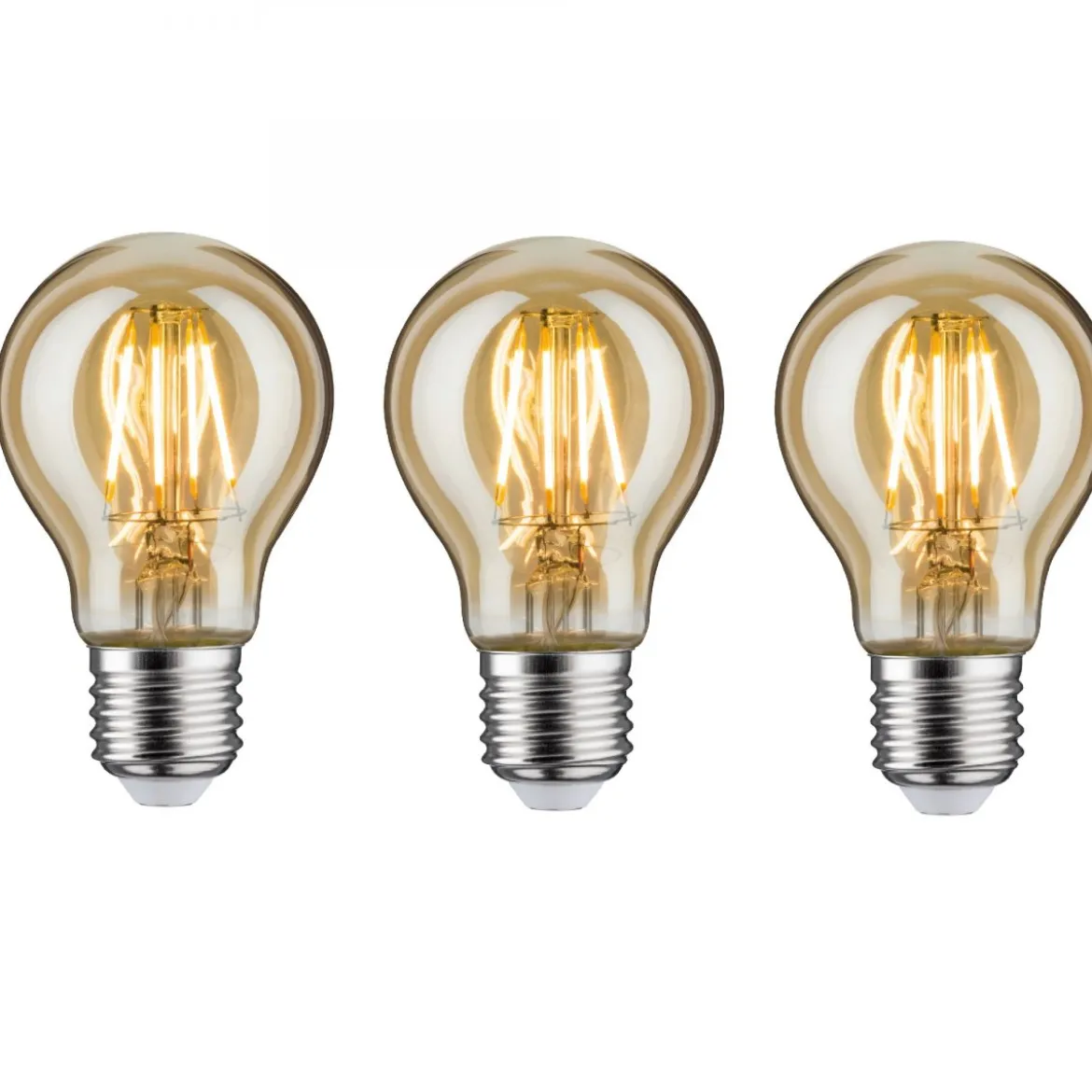 Paulmann No. 5074 Bundle 3xLED Standardform 6,5 Watt E27 Goldlicht