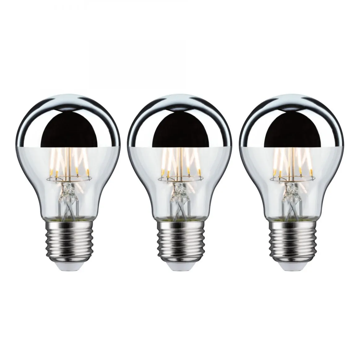 Paulmann No. 5065 Bundle 3xLED Standardform 6,5W E27 Kopfspiegel Silber Warmweiß