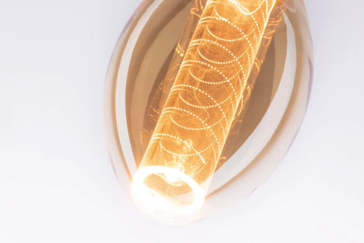 Paulmann No. 5072 Bundle 2xLED Vintage Birne B75 4 Watt E27 Gold Spiralmuster