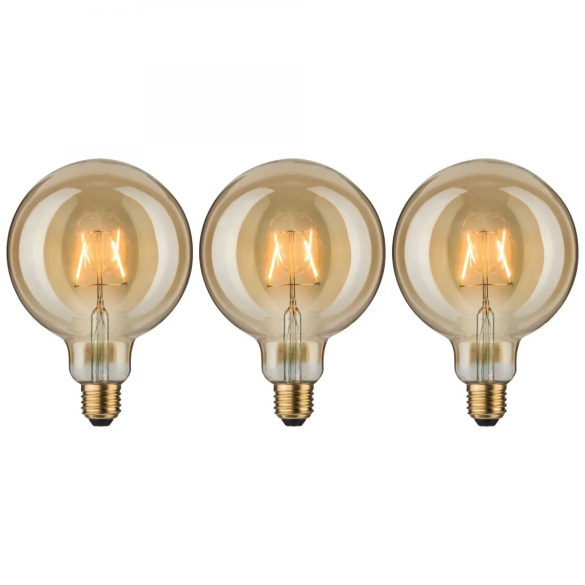 Paulmann No. 5071 Bundle 3xLED Vintage Globe 125 2,5W E27 Gold 1700K